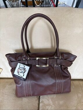 Classic Tote with Buckle Accent